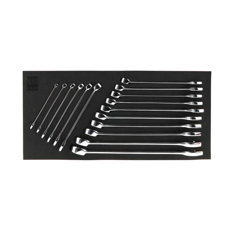 RS PRO 16-Piece Steel Combination Spanner Set 6 to 24 mm Chrome Finish 833-5922