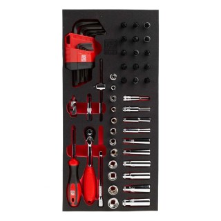 RS PRO 52-Piece 1/4 in Torx Socket Set, Steel Chrome Finish, Square Drive, Model 833-5935