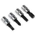 RS PRO 52-Piece 1/4 in Torx Socket Set, Steel Chrome Finish, Square Drive, Model 833-5935