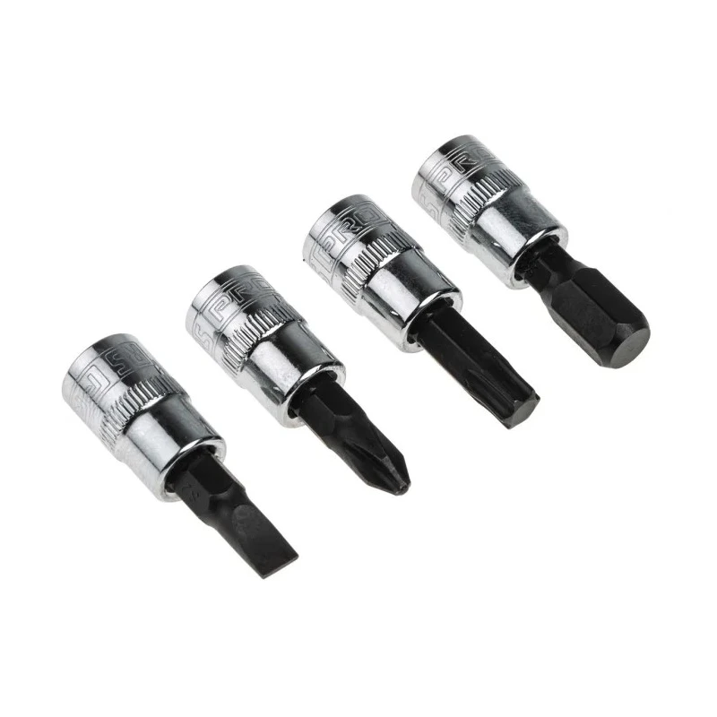 RS PRO 52-Piece 1/4 in Torx Socket Set, Steel Chrome Finish, Square Drive, Model 833-5935