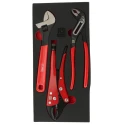 RS PRO 3-Piece Plier Set with Adjustable Wrench, Mole Grips, Water Pump Pliers Turkey Origin 833-5938