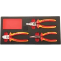 RS PRO 3-Piece VDE Insulated Plier Set Combination Cutters Long Nose Pliers 833-5931