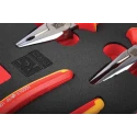 RS PRO 3-Piece VDE Insulated Plier Set Combination Cutters Long Nose Pliers 833-5931