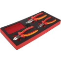 RS PRO 3-Piece VDE Insulated Plier Set Combination Cutters Long Nose Pliers 833-5931