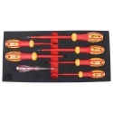 RS PRO Insulated Phillips and Slotted Screwdriver Set with 1000V VDE Voltage Tester 7-Piece 833-5941