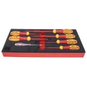 RS PRO Insulated Phillips and Slotted Screwdriver Set with 1000V VDE Voltage Tester 7-Piece 833-5941