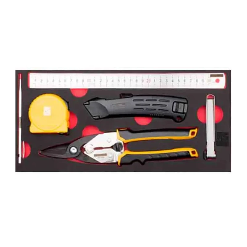 RS PRO 6 Piece Measuring and Cutting Tool Kit with Foam Inlay 833-5944