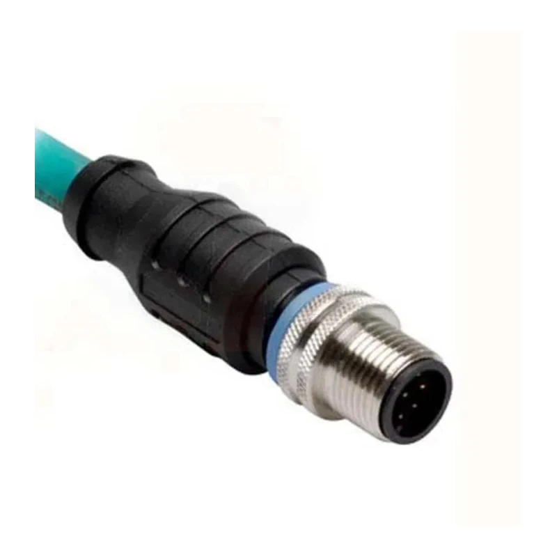 Turck M12 RJ45 Ethernet Cable Cat5e 10 m Length Teal Thermoplastic Elastomer Jacket RJ45