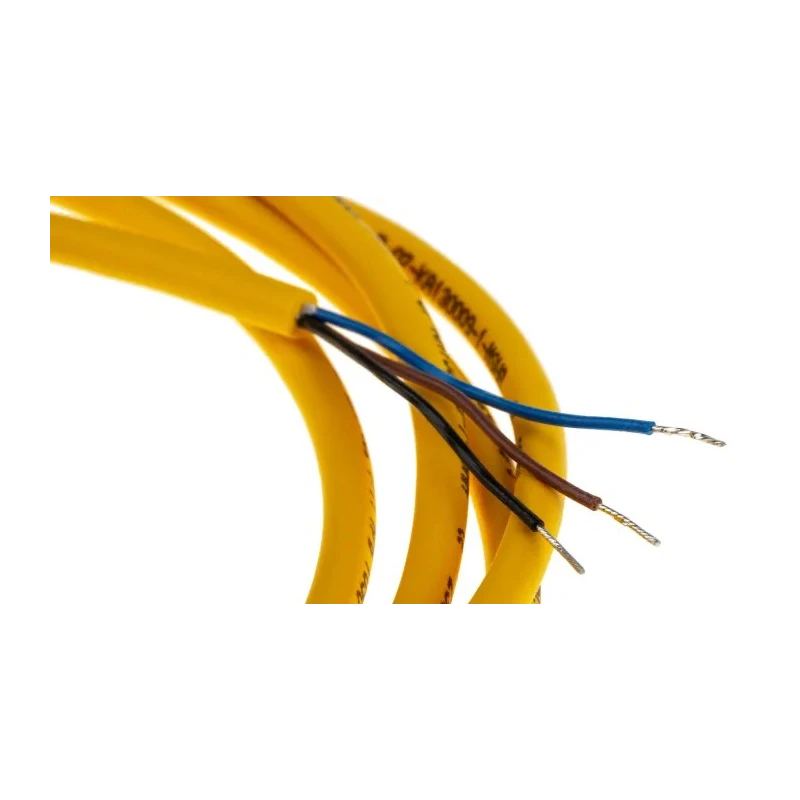 Turck Sensor Actuator Cable Female 3 Way M8 to Unterminated 2 m, Yellow PVC Jacket PKG 3Z-2