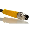 Turck Male 3 Way M8 to Unterminated Sensor Actuator Cable 1m 125V PVC Jacket IP67 PSG 3M-1/S90