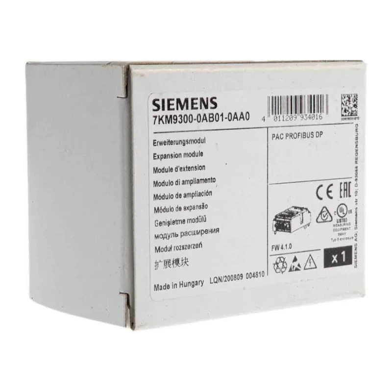 Siemens PLC Expansion Module , PROFIBUS DP Series, Compact 69x29.5x43 mm, IP20, Galvanic Isolation 500V AC 7KM9300-0AB01-0AA0