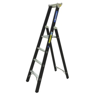 Zarges Aluminium 4 Steps Step Ladder, 1.06m Platform Height, 1.87m Open Length 41146