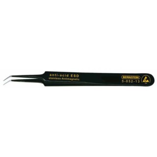 Bernstein 110mm Stainless Steel Pointed ESD Safe Tweezer 5-052-13