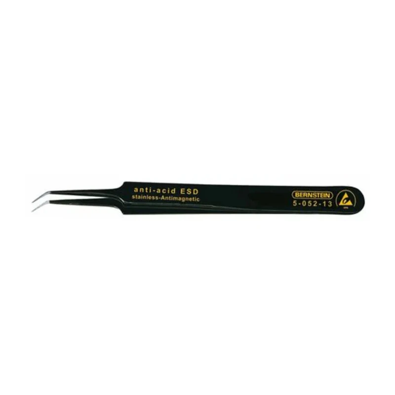 Bernstein 110mm Stainless Steel Pointed ESD Safe Tweezer 5-052-13