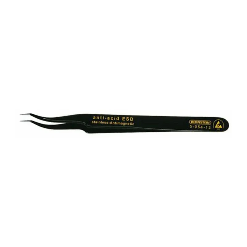 Bernstein 120mm Stainless Steel Pointed ESD Safe Tweezer 5-054-13