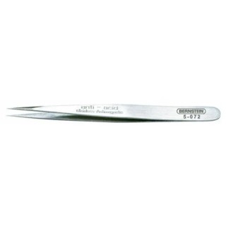 Bernstein 110mm Stainless Steel Pointed ESD Safe Tweezer 5-072