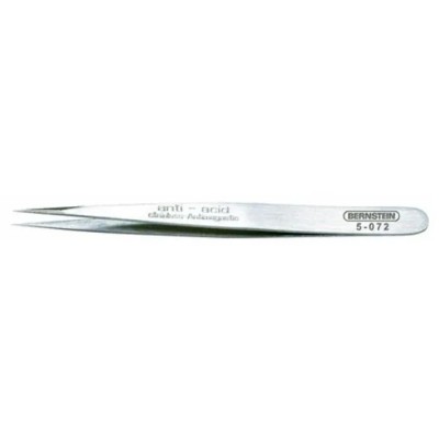 Bernstein 110mm Stainless Steel Pointed ESD Safe Tweezer 5-072