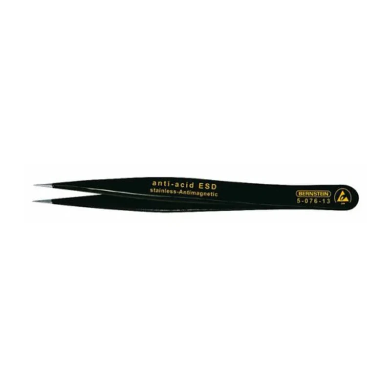Bernstein Stainless Steel Pointed ESD Safe Tweezer 120mm 5-076-13