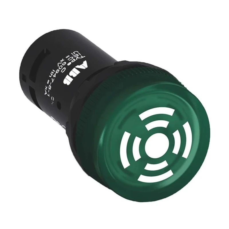 ABB Panel Mount Green LED Buzzer, Compact Series, 22 mm Cutout, 24 V AC/DC, IP66, IP67, Round, Model 1SFA619600R6002 CB1-600G