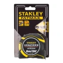 Stanley FATMAX 8 m Tape Measure, Imperial Metric, ABS Case, Belt Clip XTHT0-33504