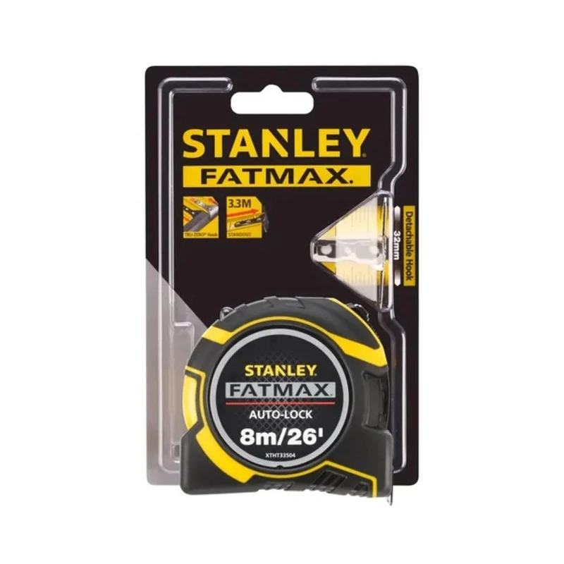 Stanley FATMAX 8 m Tape Measure, Imperial Metric, ABS Case, Belt Clip XTHT0-33504
