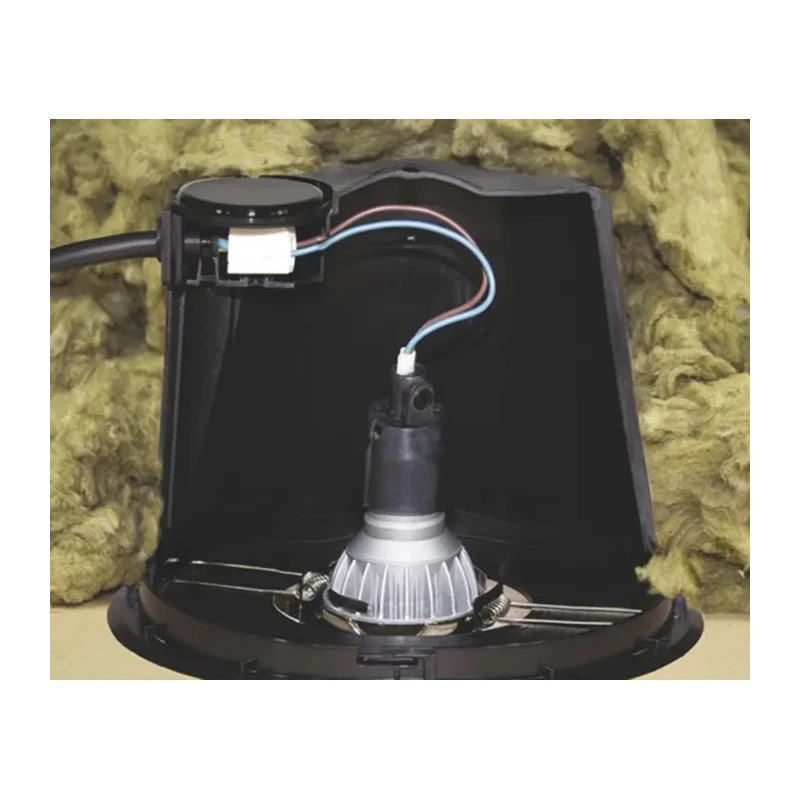 RS PRO SpotClip-Box Series Lighting Cover for Reel and Blown-In Insulations with LED and 148-00123 SPOTCLIP-BOX FR-PA66HS-BK