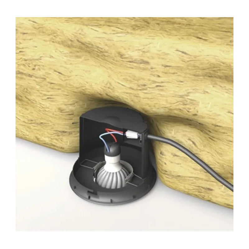RS PRO SpotClip-Box Series Lighting Cover for Reel and Blown-In Insulations with LED and 148-00123 SPOTCLIP-BOX FR-PA66HS-BK