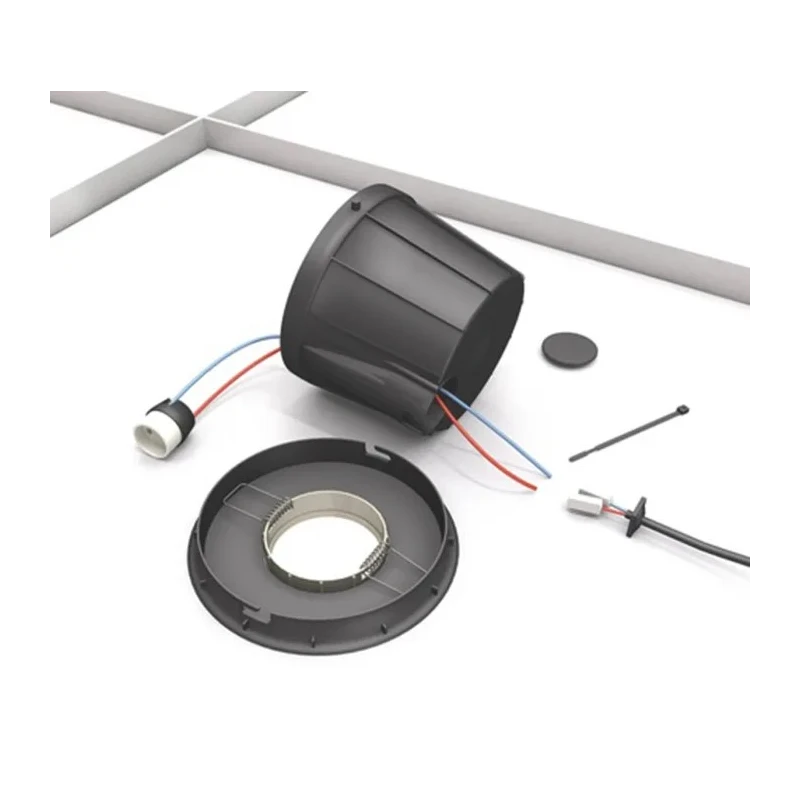 RS PRO SpotClip-Box Series Lighting Cover for Reel and Blown-In Insulations with LED and 148-00123 SPOTCLIP-BOX FR-PA66HS-BK
