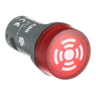 ABB Panel Mount Red LED Buzzer 22 mm Cutout 230V IP66 IP67 Compact 1SFA619600R6131 CB1-613R