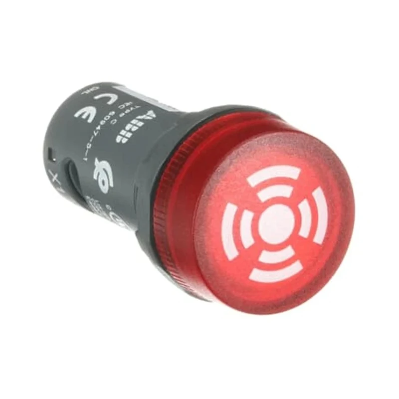 ABB Panel Mount Red LED Buzzer 22 mm Cutout 230V IP66 IP67 Compact 1SFA619600R6131 CB1-613R