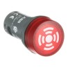 ABB Panel Mount Red LED Buzzer 22 mm Cutout 230V IP66 IP67 Compact 1SFA619600R6131 CB1-613R
