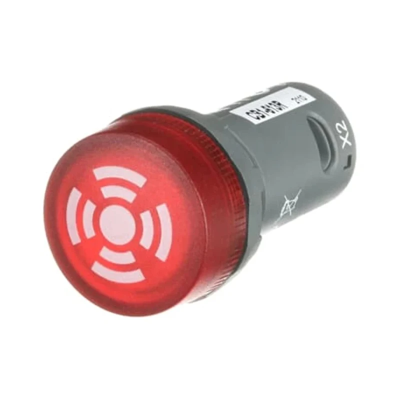 ABB Panel Mount Red LED Buzzer 22 mm Cutout 230V IP66 IP67 Compact 1SFA619600R6131 CB1-613R