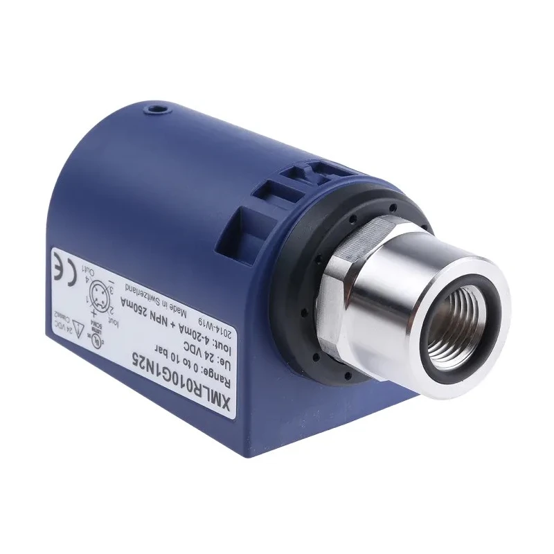 Telemecanique Sensors Pressure Switch 0 bar to 10 bar 0.1% Accuracy 4-20 mA Output 24V dc IP67 IP65 XMLR010G1N25