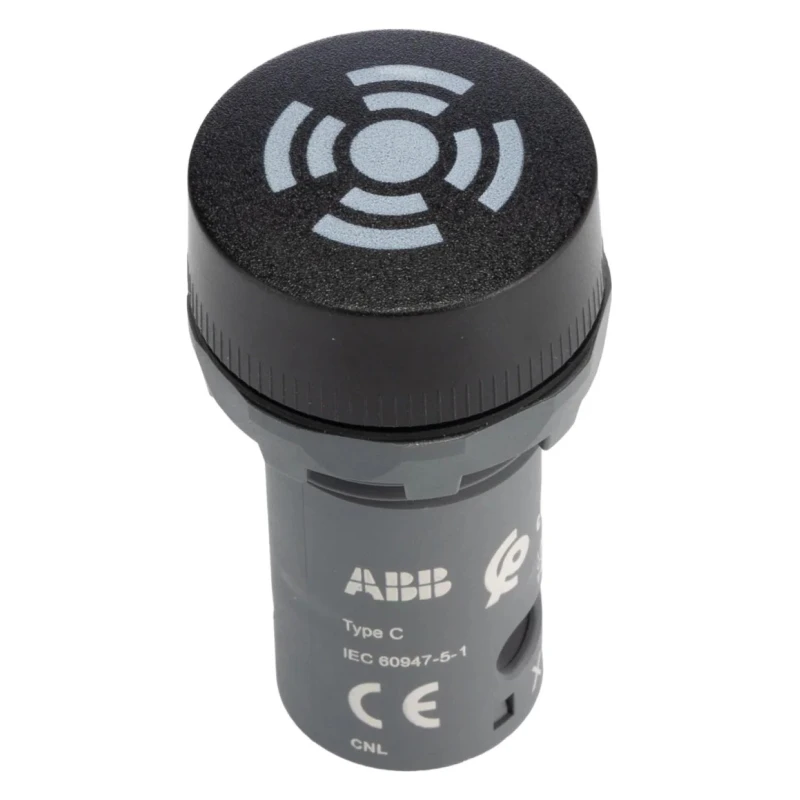 ABB Panel Mount Black LED Buzzer Compact 22 mm Cutout, 24 V AC/DC, IP67 IP66 IP69K, Round 1SFA619600R6306 CB1-630B
