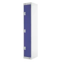 RS PRO 3 Door Steel Blue Storage Locker 1800 mm x 300 mm x 450 mm 833-2920