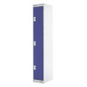 RS PRO 3 Door Steel Blue Storage Locker 1800 mm x 300 mm x 450 mm 833-2920