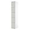 RS Pro 5 Door Steel Light Grey Storage Locker 1800 mm x 300 mm x 300 mm 833-2923