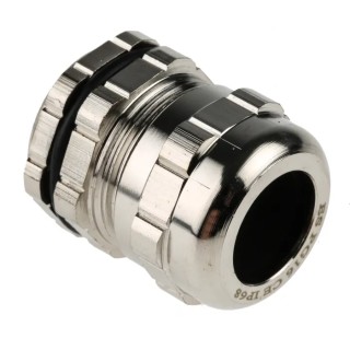 Alpha Wire Metallic Nickel Plated Brass Cable Gland PG16 Thread 8 mm Min., 14 mm Max. IP68 835-4093