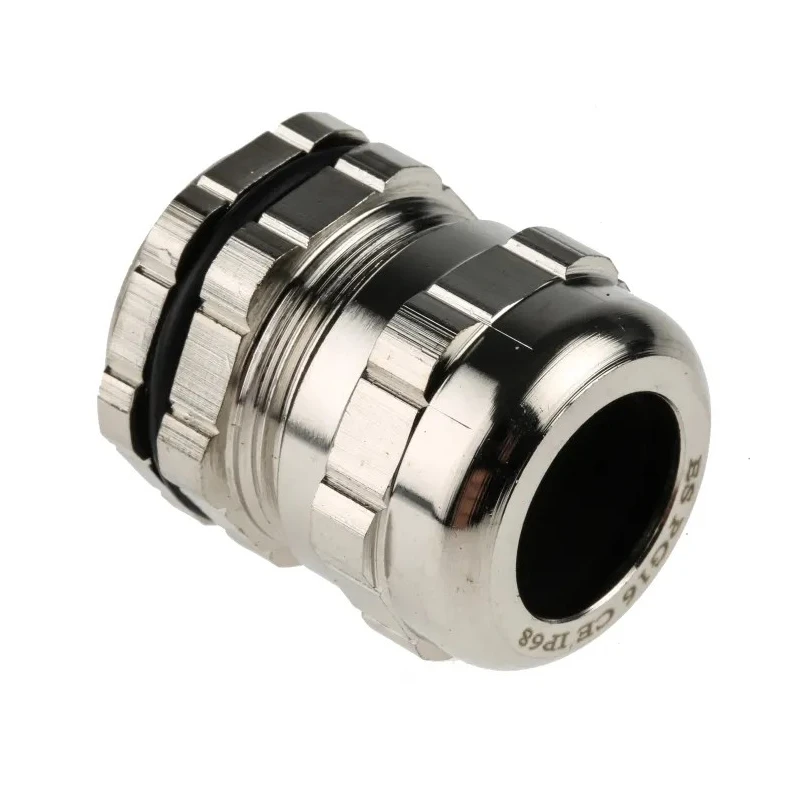 Alpha Wire Metallic Nickel Plated Brass Cable Gland PG16 Thread 8 mm Min., 14 mm Max. IP68 835-4093