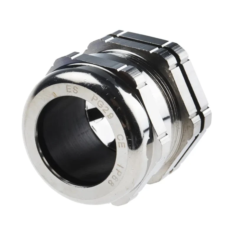 RS PRO Metallic Nickel Plated Brass Cable Gland PG29 Thread, 18 mm Min. Cable Diameter, 25 mm Max. Cable Diameter 835-4106