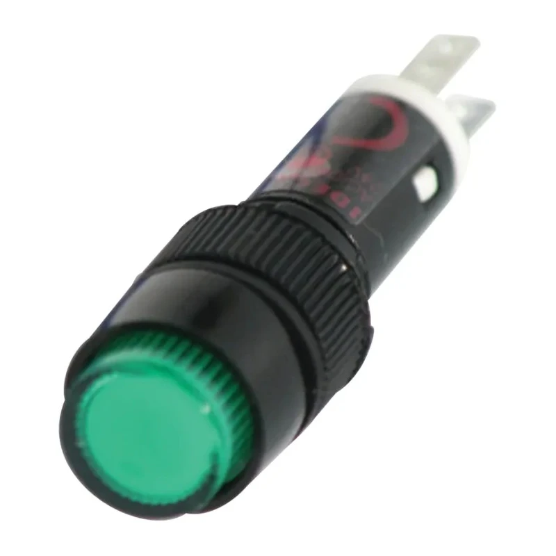 Idec Green Panel Mount Indicator 24 V AC/DC, Black Bezel, Solder Tab Termination AP8M122-G