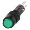 Idec Green Panel Mount Indicator 24 V AC/DC, Black Bezel, Solder Tab Termination AP8M122-G