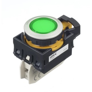 Idec Green Panel Mount Indicator 16.5mA Current Flush Bezel IP20 CW4P-1EQ4G