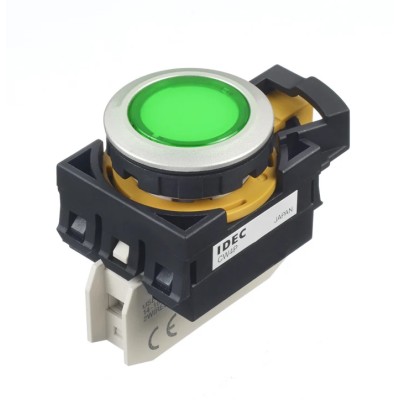 Idec Green Panel Mount Indicator 16.5mA Current Flush Bezel IP20 CW4P-1EQ4G
