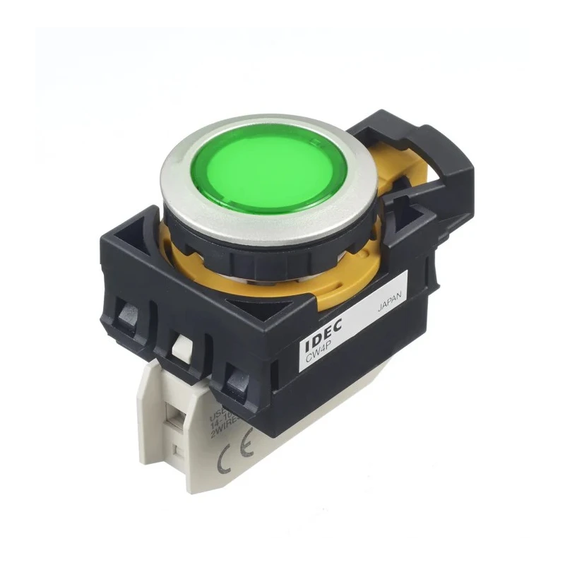 Idec Green Panel Mount Indicator 16.5mA Current Flush Bezel IP20 CW4P-1EQ4G