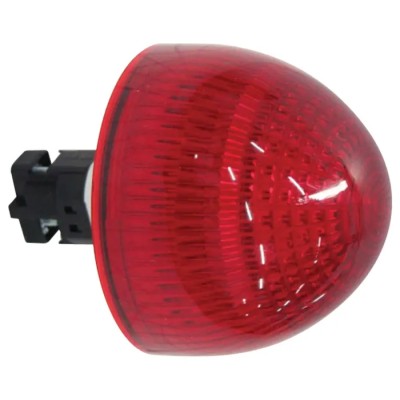 Idec Red Panel Mount Indicator Light 11mA Current, Black Flush Bezel HW1P-5Q4-R