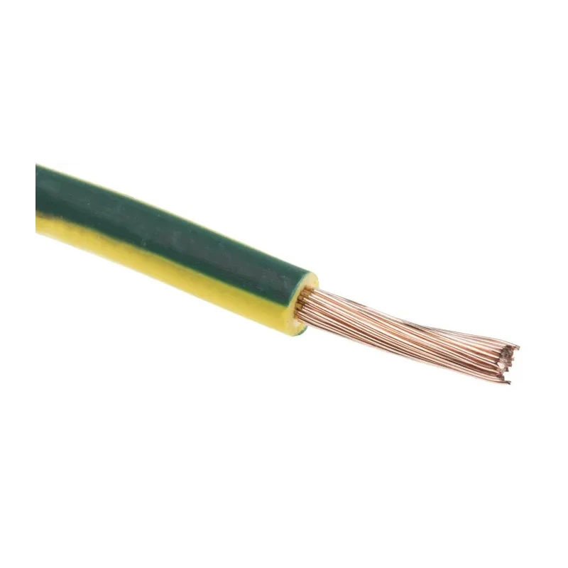 RS PRO H05Z-K Series Green Yellow 0.75 mm² Hook Up Wire 18 AWG 22 x 1 mm Core Strands 100 m Low Smoke Zero Halogen 836-0773