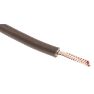 RS PRO H05Z-K Series Brown 0.75 mm² Hook Up Wire, 18 AWG, 22 x 1.0 mm Strands, 100 m Length, Low Smoke Zero Halogen 836-0776