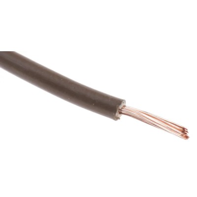 RS PRO H05Z-K Series Brown 0.75 mm² Hook Up Wire, 18 AWG, 22 x 1.0 mm Strands, 100 m Length, Low Smoke Zero Halogen 836-0776