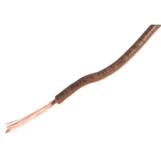 RS PRO H07Z-K Series Brown 1.5 mm² Hook Up Wire, 15 AWG, 27x0.25 mm Core Strands, 100 m Length, Zero Halogen 836-0795